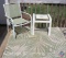 [1] Patio Chair, [1] Small Patio Table, Outdoor Patio Rug, Decorative Wall Tile Thermometer