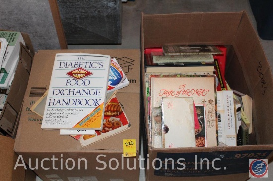 (2) Boxes of Assorted Vintage Cookbooks, Nutrition and Food Health Books