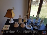 Contents on Top of Entertainment Stand-[6] Lamps (One Broken), [3] Decorative Dishes, [2] Tile
