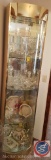 [2] Metal and Glass Front 4 Shelf Lighted Display Cabinets 79''x20''x13'' {SOLD 2X THE MONEY}