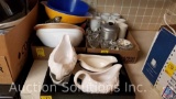 [3] Boxes Containing; [2] Tabletop Gallery Gravy Boats, Alfred Meakin Gravy Boat, Old English Gravy