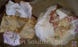 (2) Boxes of Assorted Linens Including; Vintage Lace Tablecloths, Doilies, Runners, Curtains and