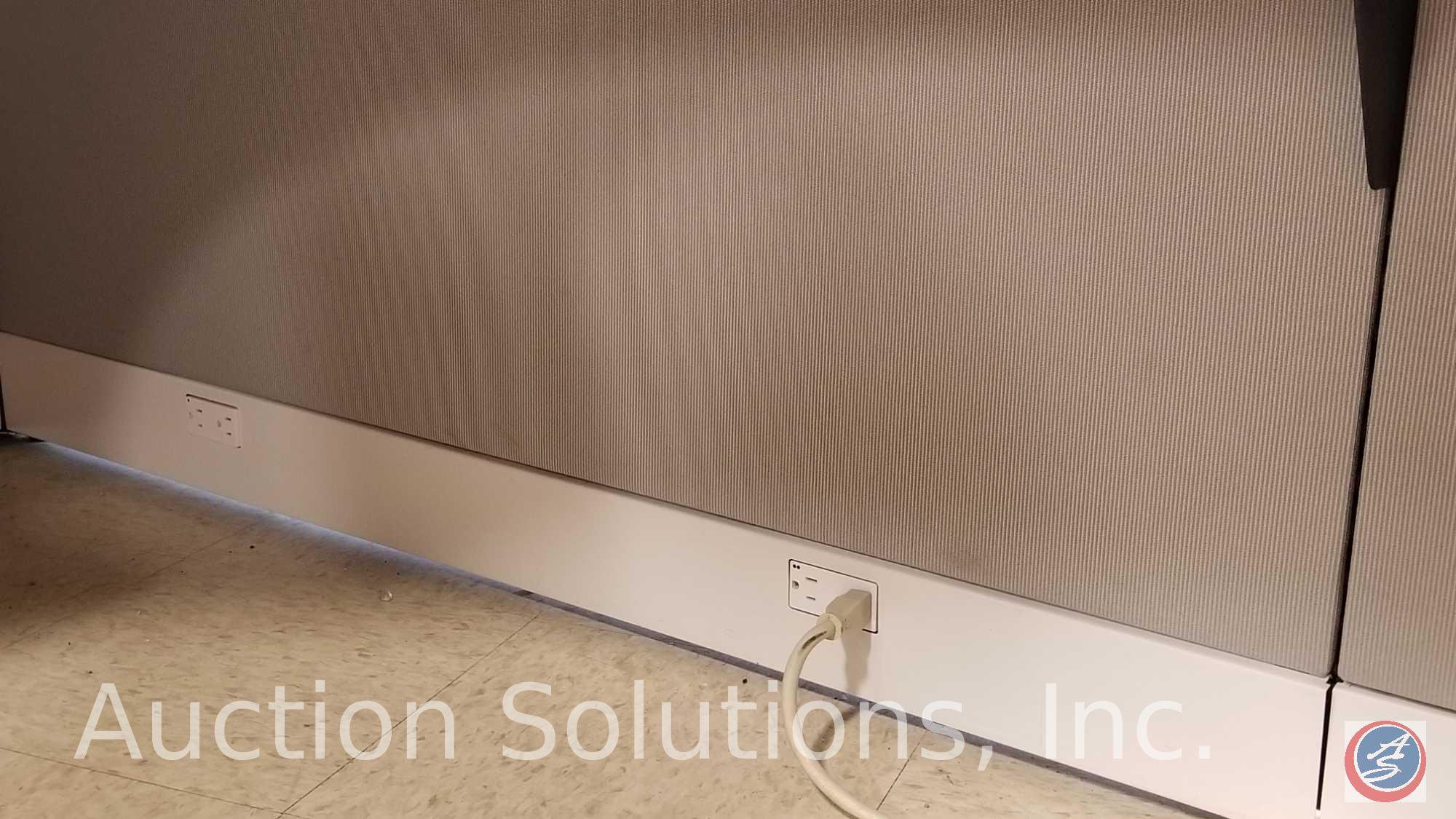 Steelcase Left Corner 3 Piece Reception Desk W 4 Cubicle