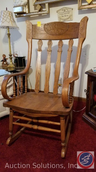 Ornate Wood Rocking Chair