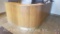 Front office reception desk approximately 105 x 57 x 42 inches tall made of oak