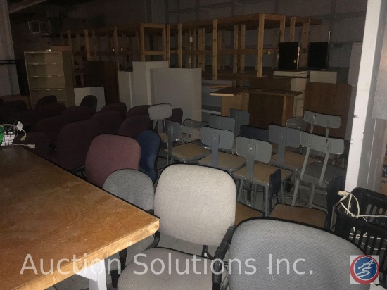 Salvage rights to West end of production room including steel shelving, dozens of office and