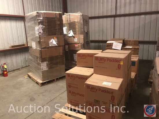 Four bundles on 2 pallets of brand new uline boxes (500) per bundle of 12 x 12 x 8 inch and 2