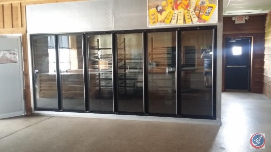 6 Door Glass Door Merchandiser Walk In Cooler 16 Ft X 16 Ft X 9