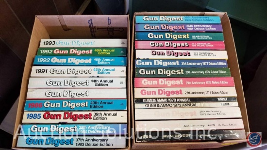 [2] boxes containing assorted (Gun Digest) books