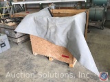 [9] Sound Barrier Blankets 48 x 96, and metal frames w/ Velcro closures