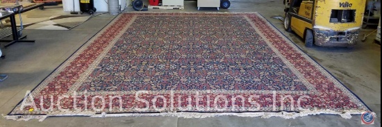 Genuine Hereke Oriental rug 14' 20' (approx.). Hand made in Turkey- wool and cotton fibers