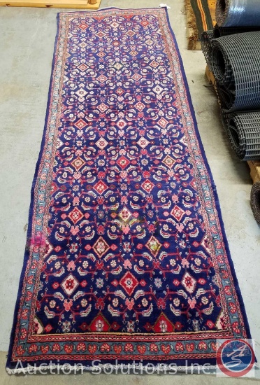 Mahal Cotton 100% wool Runner 10.7x3.8 ft (made in Iran)