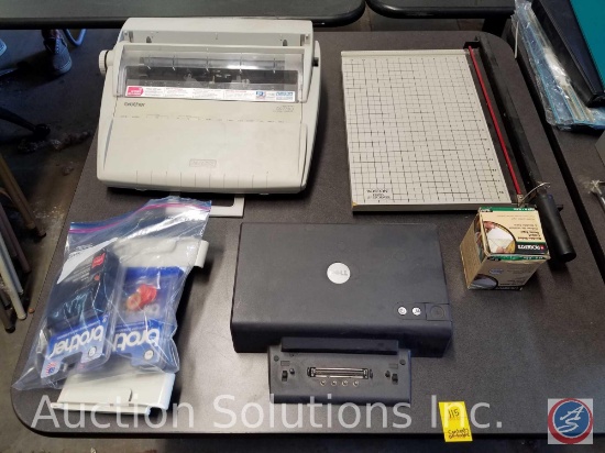 Contents of table including: Boston 15 in trimmer #26915, Brother Electric typewriter #GX-7750,