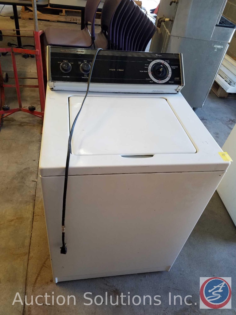 Electric Whirlpool Heavy Duty Large Capacity 8 cycle 2 speed washing machine  Style Master No. | Industrial Machinery & Equipment Business Liquidations |  Online Auctions | Proxibid