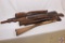 Box with assorted 7 wooden gun stocks