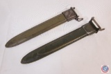 (2) US bayonette scabbards