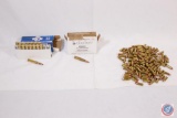 Box of assorted loose rifle and pistol ammo 9mm/40cal./45cal/7.62x54R