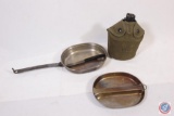 WWII era Canteen with cover and WWII era mess kit
