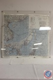 Liner Map in flight jackets from WWII East China sea Chart No C53, South China Sea Chart no 2 AAF