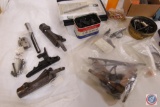 Large lot of assorted firearms parts, including antique shot gun receivers, bolts springs screws,
