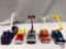 (5) Die cast cars: MATCHBOX blue P & L co utility truck, TRI STATE red and yellow utility company