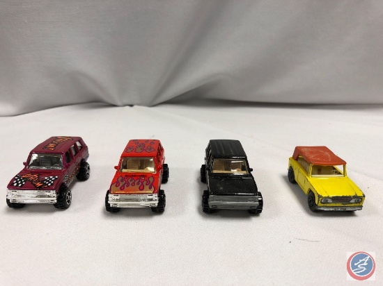 Die cast cars: HOT WHEELS Land Rover screeeech vroom 1989,HOT WHEELS Range Rover black 1989,