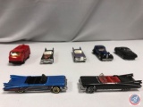 (7) Die cast cars: HOT WHEELS slam dunk Cadillac, HOT WHEELS classics 89? purple lilac Cadillac