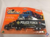 (2) Pro Engine Container Trucks No. PT207 Police and Fire (1) Matchbox Big Movers Famous Rigs and