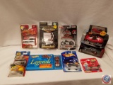 Assorted die cast toy vehicles including; Harley Davidson 2000 FLSTF Fat Boy motorcycle, American
