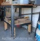 Garage Bench w/ Tin Roller on End