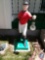 Cement Lawn Jockey w/ Solar Light