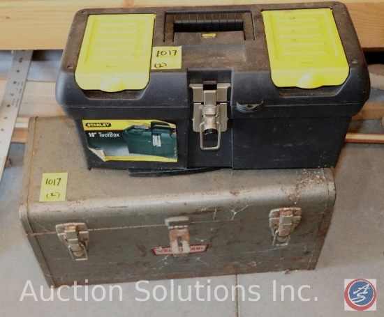 [2] Tool Boxes: One is a Vintage Metal Craftsman; the other is a Stanley Plastic Toolbox w/