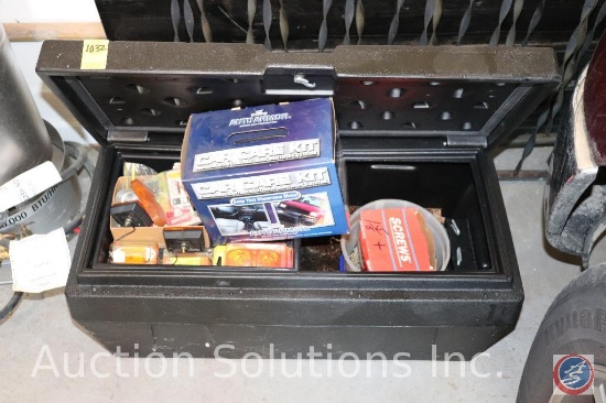 Mini Vehicle Utility Box w/ Auto Car Care Kit, Vehicle Lights, and Battery Cleaner and Vehicle