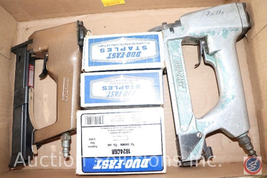 [2] DuoFast Staple Air Gun s w/ Various Size Staples