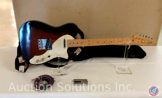 Thinline Fender Telecaster Brown Ombre Guitar SN: MZ9578063 w/ Pin-up Girl Strap and Korg GA-30