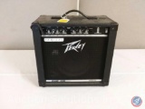 Peavey Rage 158 Guitar Amp with an Ibanez delay pedal connected to the back SN: 08216899 {{AMP
