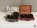 [2] cases of assorted instrument, speaker, microphone and power cables