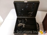 [2] cases of assorted instrument, speaker, microphone and power cables