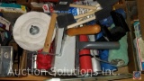 Assorted Painting Supplies Including Paint Rollers, Paint Mixer, etc.