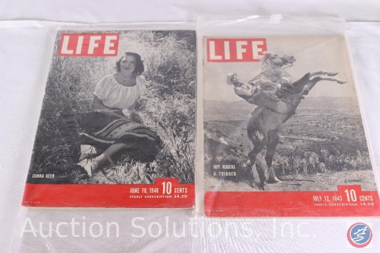 (2) Life magazines; Donna Reed AND Roy Rogers & Trigger