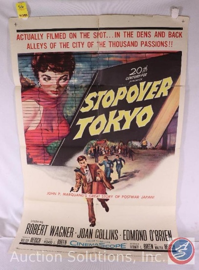 Stopover Tokyo Vintage Movie Poster, 8203, 1957, 57/507 {{SOME WEAR AND TEAR}}
