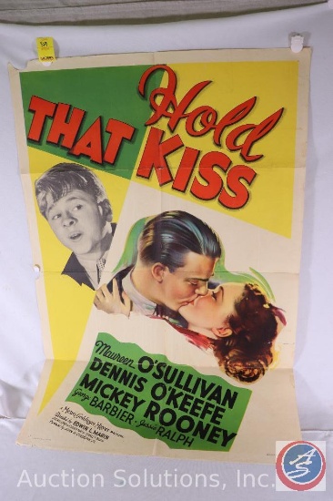 Hold that Kiss Vintage Movie Poster, #1750 {{{SOME WEAR AND TEAR}}