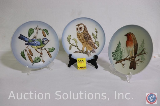 Lot of 3 decorative plates, bird theme W Goebel-Porzellanfarbrik Wildlife Wall Plate Series First