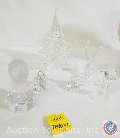 (6) assorted glass figurines