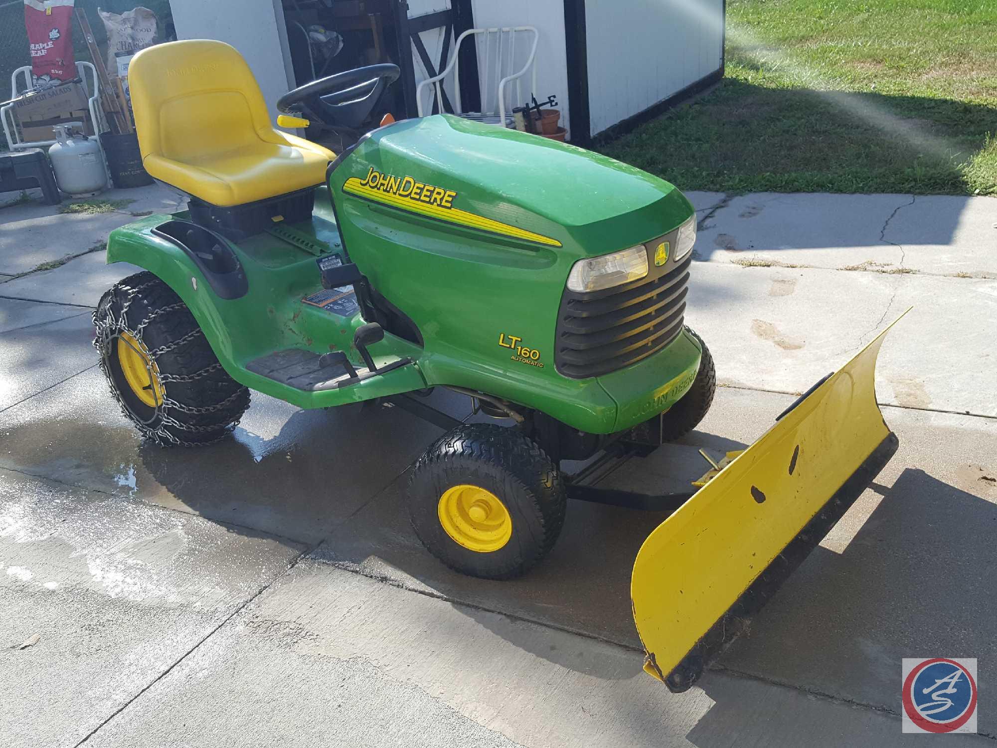 John Deere riding lawn mower LT160 automatic with Proxibid
