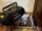 Box of CDs, various cords, JVC CD Portable system (model RC- QC7BK) , Fifty Years: The making of