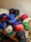 Box containing an assortment of Baseball caps