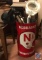 Nebraska Huskers trash can, foldable light, and magnifying extended reach light