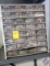 32 drawer metal and plastic storage unit with assorted hardware