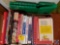 Box of assorted cookbooks